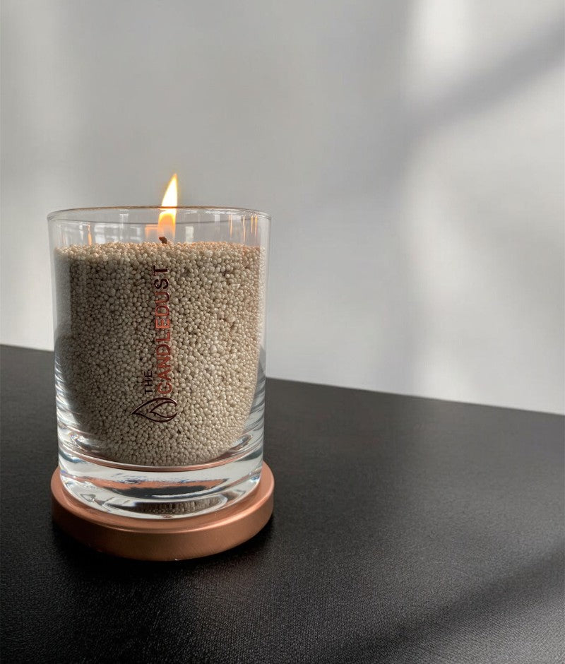 Unscented Powder Candle in Glass - Olive Green 160g