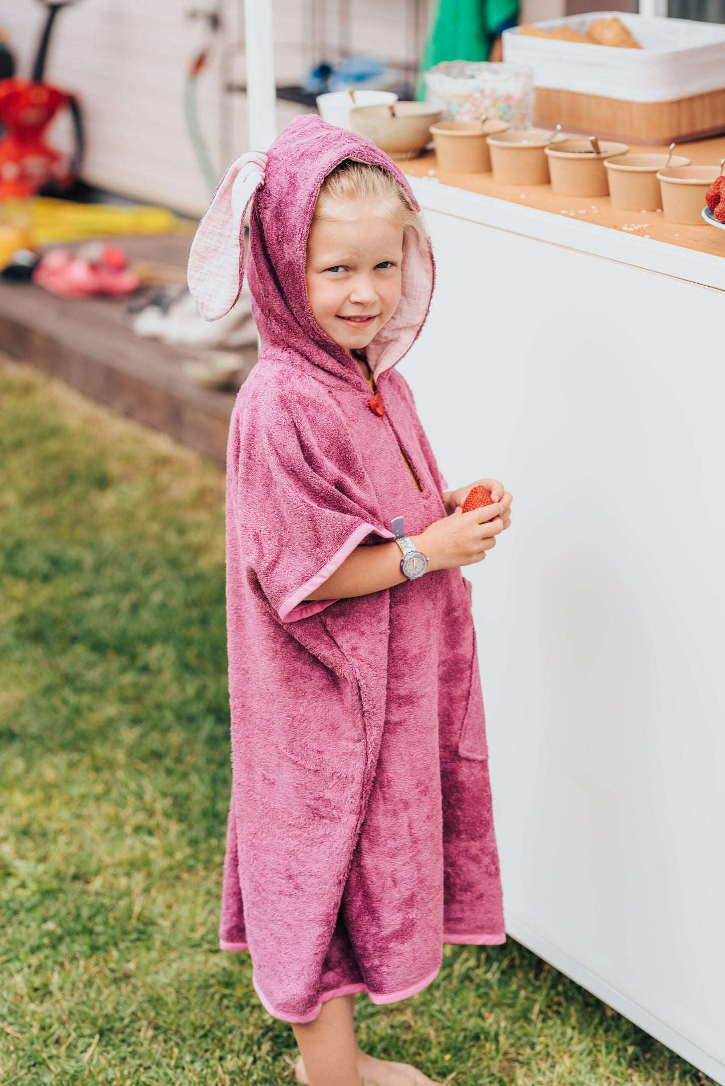 Short-sleeved Poncho Rabbit - FOR TODDLER