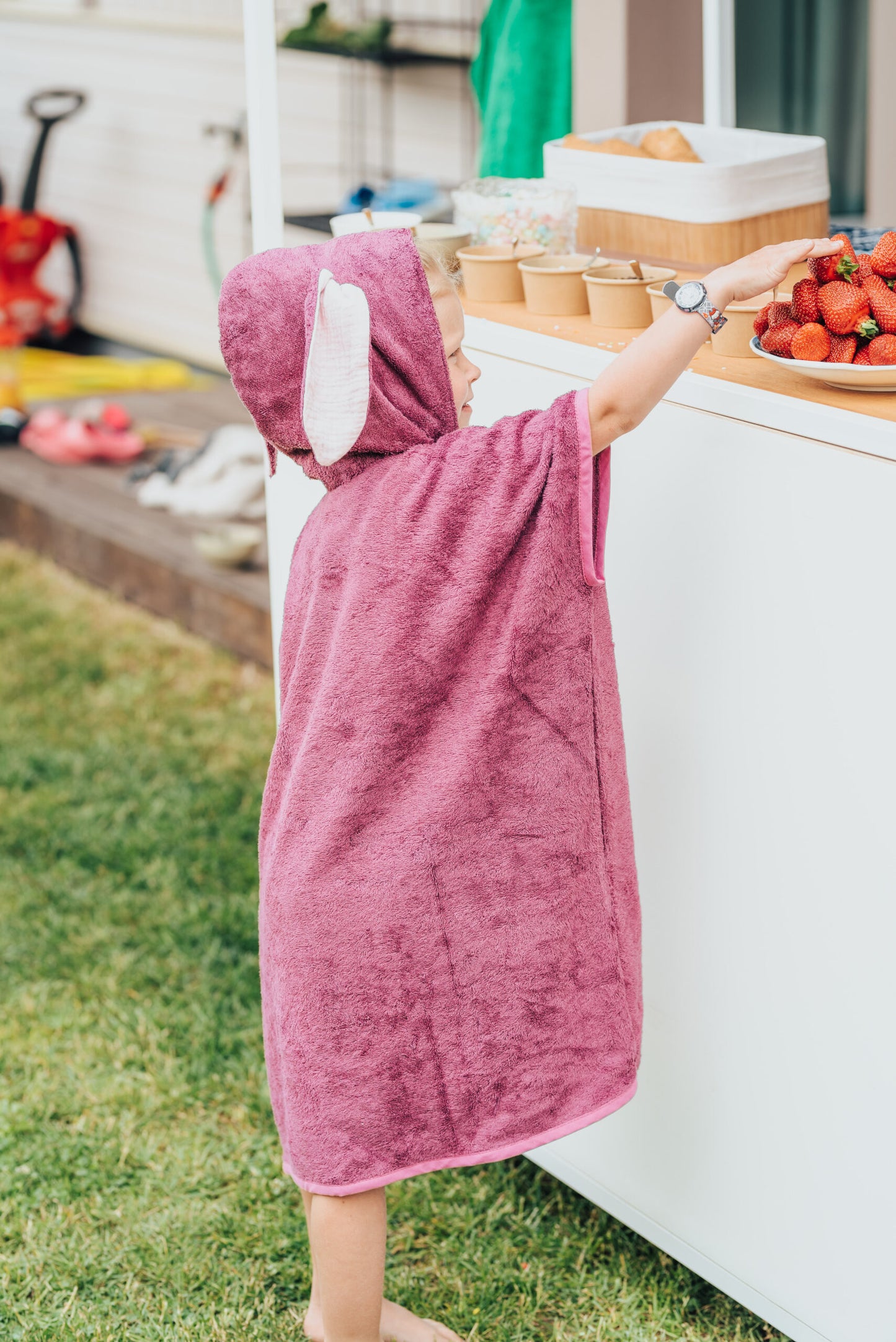 Short-sleeved Poncho Rabbit - FOR TODDLER