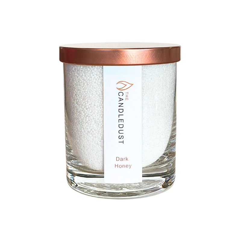 Powdered candle in a glass - dark honey 160g 