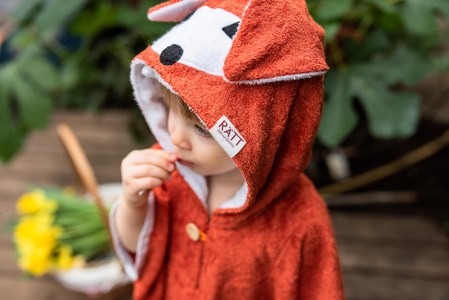 Short-sleeved Poncho FOX - FOR TODDLER